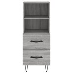 vidaXL Buffet Sonoma gris 34 5x34x90 cm Bois d'ingénierie
