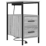 vidaXL Armoires de chevet 2 Pièces Sonoma gris 30 x 48 x 61 cm
