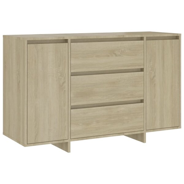 vidaXL Buffet avec 3 tiroirs Chêne Sonoma 120x41x75 cm Bois ingénierie