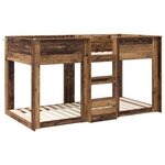 vidaXL Lit Superposé pour Enfants Bois ancien 80 x 200 cm