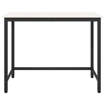 vidaXL table Blanc 100 x 50 x 77 cm Bois d'ingénierie et acier