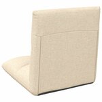 vidaXL Fauteuil de sol ajustable Crème Tissu
