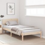vidaXL Cadre de lit avec tête de lit 90x190 cm en bois de pin