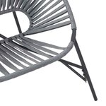 vidaXL Lot de 3 Chaise de jardin noir et gris clair résine tressée