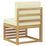 vidaXL Sofa de milieu extérieur Bois d'Acacia Massif Blanc