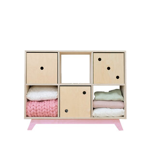 Meuble de rangement NABOSKY rose 2x3