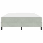 vidaXL Lit boxspring avec matelas Gris clair 140 x 200 cm Velours