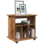 vidaXL Armoire à roulettes vieux bois 60x45x60 cm bois d'ingénierie