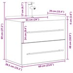vidaXL Ensemble de meubles de salle de bain 2 Pièces chêne sonoma