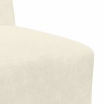 vidaXL Canapé modulaire sans accoudoirs Crème 55 cm Velours