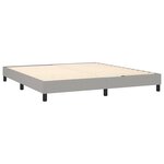 vidaXL Sommier à lattes de lit matelas LED Gris clair 160x200 cm Tissu