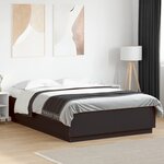 vidaXL Cadre de lit sans matelas noir 120x200 cm