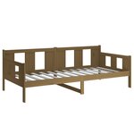 vidaXL Lit de jour Marron miel Bois de pin massif 90x190 cm