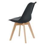 Lot de 6 chaises de salle à manger similicuir hêtre noir 03_0006782
