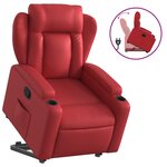 vidaXL Fauteuil inclinable Rouge Similicuir