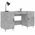 vidaXL Bureau gris béton 140x50x75 cm bois d'ingénierie
