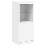 vidaXL Buffet avec lumières LED blanc 41x37x100 cm