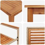 vidaXL Ensemble de salle à manger pour jardin 7 Pièces Beige