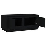 vidaXL Table basse noir 102x50x44 cm bois d'ingénierie