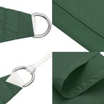 vidaXL Voile de parasol tissu oxford rectangulaire 4x6 m vert foncé