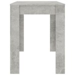 vidaXL Table à manger Gris béton 120x60x76 cm Bois d'ingénierie
