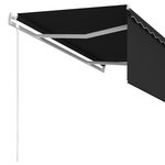vidaXL Auvent rétractable automatique avec store 3x2 5 m Anthracite