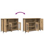 vidaXL Buffet en chêne artisanal 100x35x75 cm en bois d'ingénierie