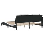 vidaXL Cadre de lit sans matelas Zadar noir et blanc 180x200 cm similicuir