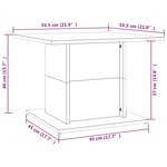 Vidaxl table basse chêne fumé 55 5x55 5x40 cm aggloméré