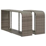 vidaXL Salon de jardin 11 Pièces avec coussins gris clair résine tressée