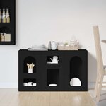 vidaXL Buffet Noir 100 x 35 x 59 cm Bois d'ingénierie