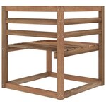 vidaXL Canapé d'angle palette de jardin Marron Bois de pin imprégné