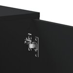 vidaXL Armoire d'angle noir 200x40x45 cm bois d’ingénierie