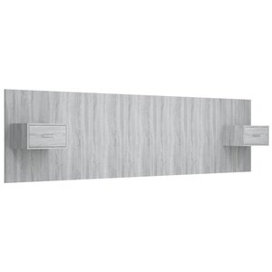 vidaXL Tête de lit avec armoires sonoma gris Bois d'ingénierie