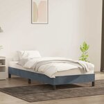vidaXL Cadre de lit sans matelas gris foncé 100x210 cm velours