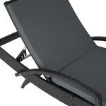 Tectake Bain de soleil OCEANE 5 positions - noir