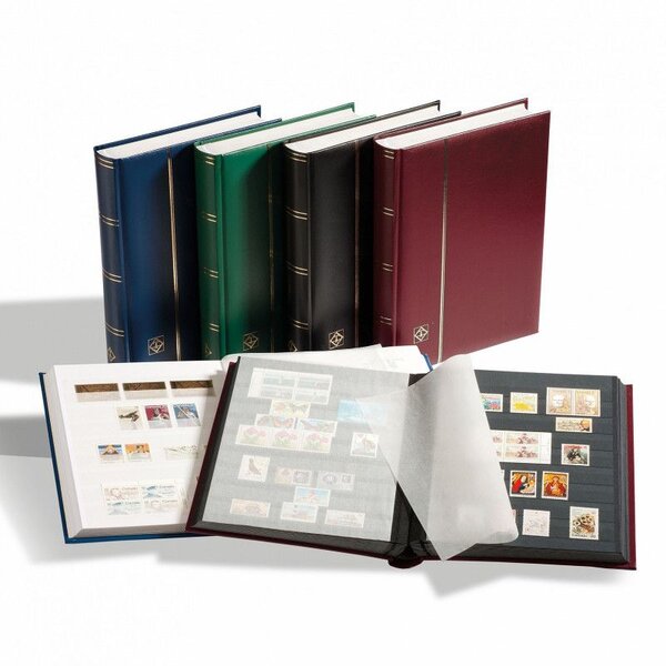 Classeur Comfort 64 pages blanches pour timbres. Couleur - Vert