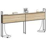 vidaXL Headboard de Rangement avec Station de Charge Chêne sonoma