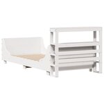 vidaXL Cadre de lit sans matelas blanc 90x200 cm bois de pin massif