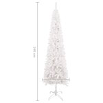Vidaxl arbre de noël mince avec led blanc 240 cm