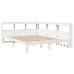 vidaXL Lit bibliothèque sans matelas blanc 140x200 cm bois pin massif