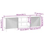vidaXL Meuble TV 150 x 31 x 50 cm Chêne fumé Bois d'ingénierie