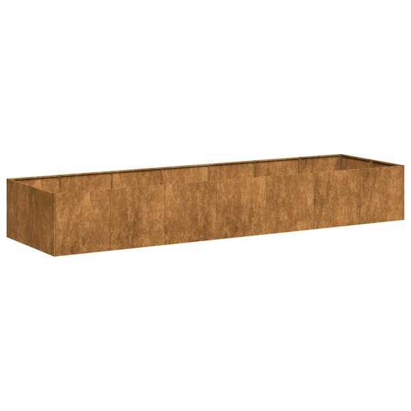 vidaXL Jardinière rouillé 280x80x40 cm acier inoxydable