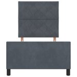 vidaXL Lit à ressorts avec tête de lit Gris foncé 100 x 200 cm Velours