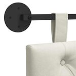vidaXL Tête de lit suspendue Avec lumière LED Crème Velours