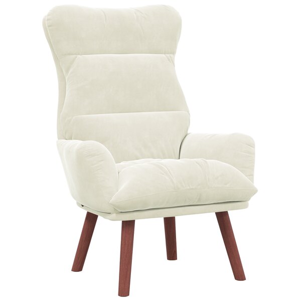 vidaXL Fauteuil Relaxant en Velours Crème