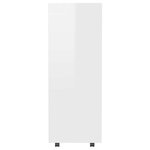 vidaXL Garde-robe Blanc brillant 80x40x110 cm Bois d’ingénierie