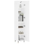 vidaXL Buffet haut Blanc 34 5x34x180 cm Bois d'ingénierie