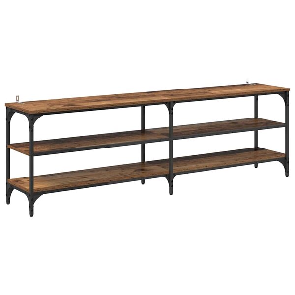 vidaXL Meuble TV Bois Ancien 160 x 30 x 50 cm Bois d'ingénierie et fer