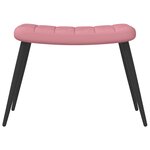 vidaXL Chaise de relaxation avec tabouret Rose Velours